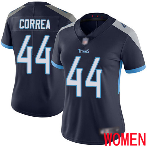 Tennessee Titans Limited Navy Blue Women Kamalei Correa Home Jersey NFL Football #44 Vapor Untouchable->youth nfl jersey->Youth Jersey